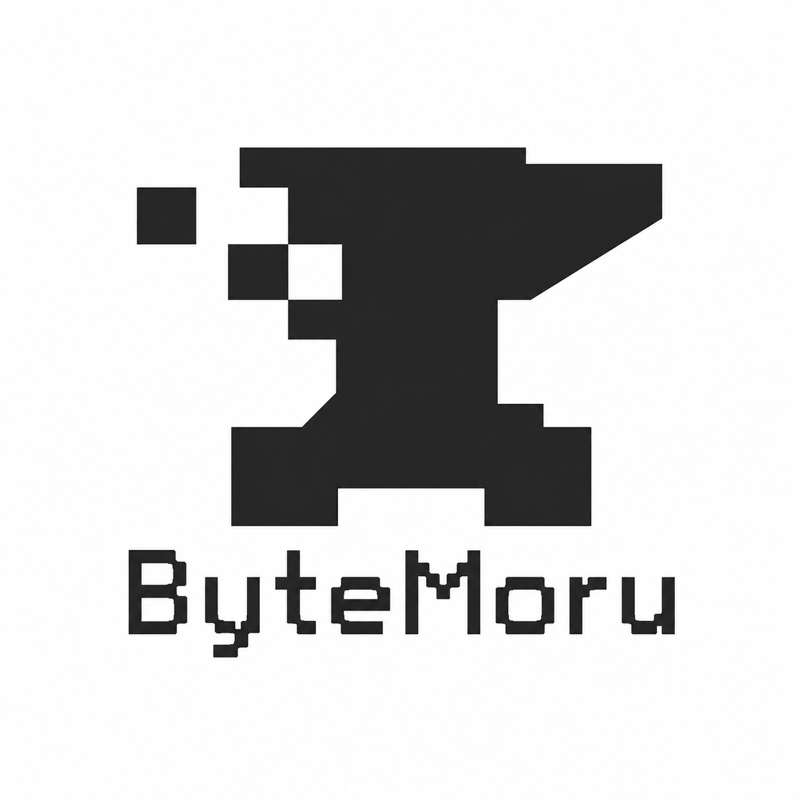 ピクセルで表現されたByteMoruロゴのPNG