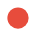 拡大した輪郭がぼやけた低解像度の赤い円のPNG